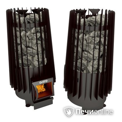 Дровяная печь-каменка GrillD Cometa Vega 180 short black в Петрозаводске