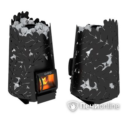 Дровяная печь-каменка GrillD Dubravo 180 short black в Петрозаводске