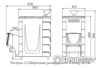 Дровяная печь-каменка TMF Гейзер 2014 Inox ДН КТК ЗК антрацит в Петрозаводске