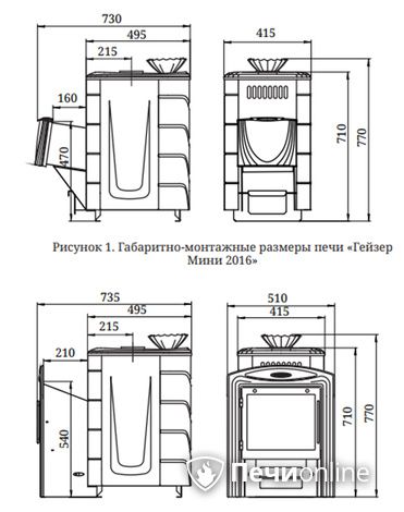 Дровяная печь-каменка TMF Гейзер Мини 2016 Inox ДН ЗК ТО антрацит в Петрозаводске