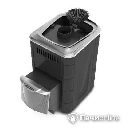 Дровяная банная печь TMF Гейзер Мини 2016 Carbon закрытая каменка нержавеющая дверь антрацит в Петрозаводске