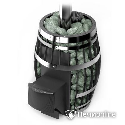 Дровяная банная печь TMF Саяны XXL 2015 Inox с закрытой каменкой и теплообменником дверь антрацит в Петрозаводске