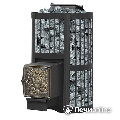 Дровяная банная печь Везувий Ураган Стандарт 22 (ДТ-4) с закрытой каменкой чугун в Петрозаводске